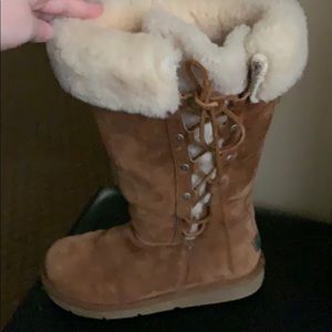 Lace up ugg boots lightly worn